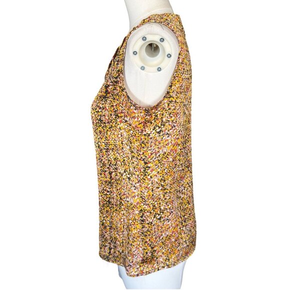 Kasper Separates Petites Multicolored Round Neck Sleeveless Pullover Top Sz PS - Picture 3 of 7